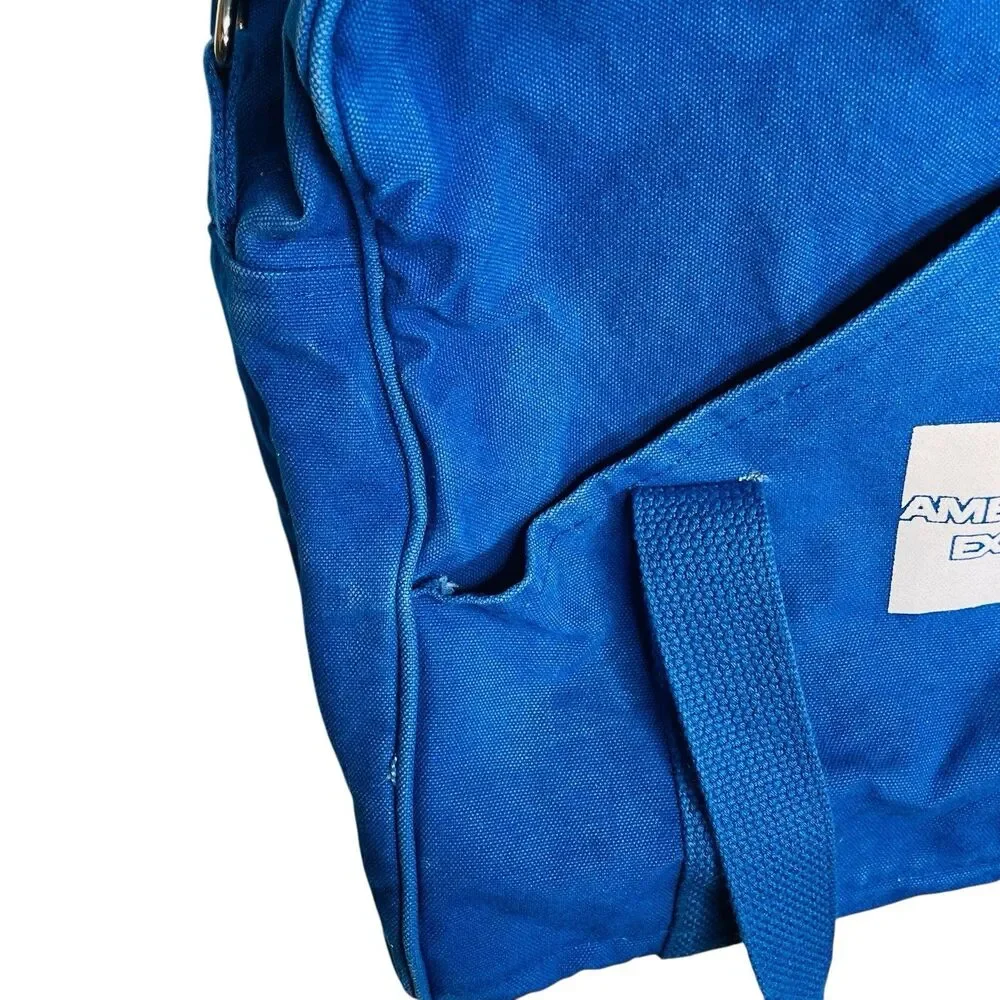 Vintage American Express Bag Blue Messenger Canvas